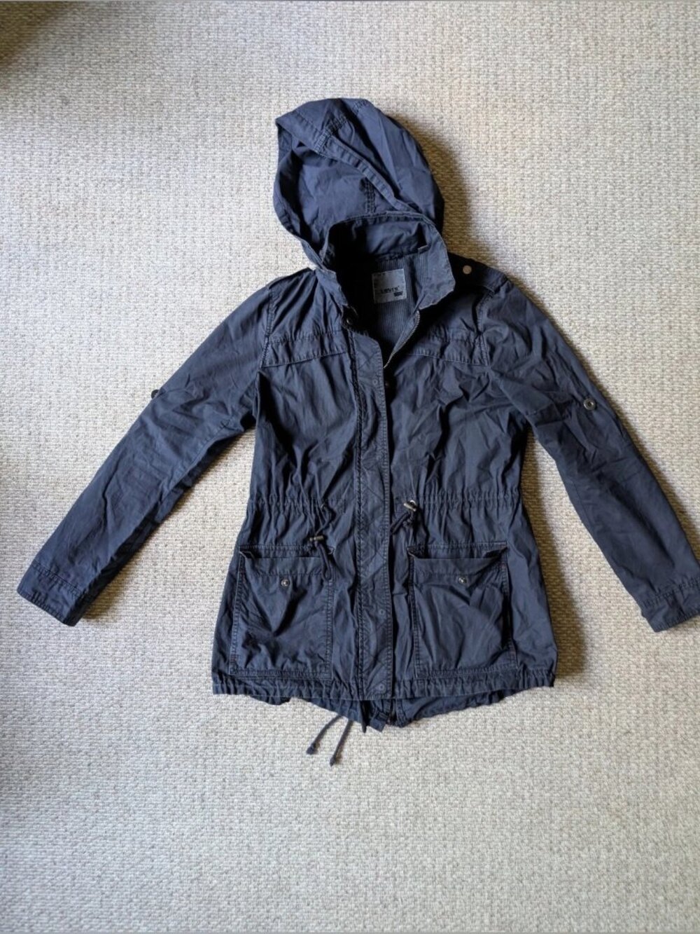 Levi's Navy Hooded Field Jacket Women's XS